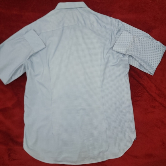 Construct Slim Fit Casual Button Down Shirt with Subtle Pattern - Picture 4 of 6